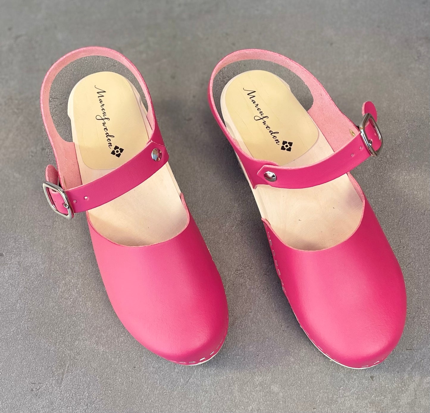 Greta vegan, träsko, rosa