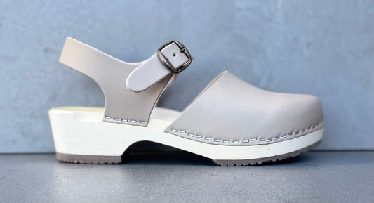 Greta vegan, träsko, beige