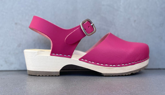 Greta vegan, träsko, rosa
